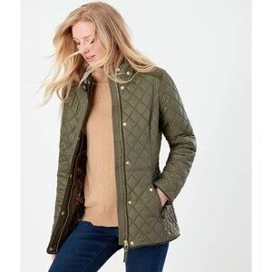 Joules Newdale Quilted Coat - Green (Like New)